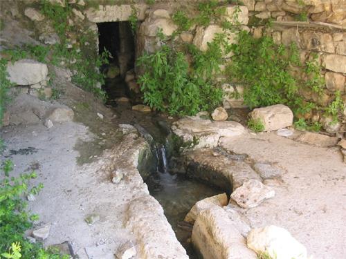 عين الزيتون، أو عين الجنّ، في قرية عين الزيتون. المصدر: شبكة الإنترنت