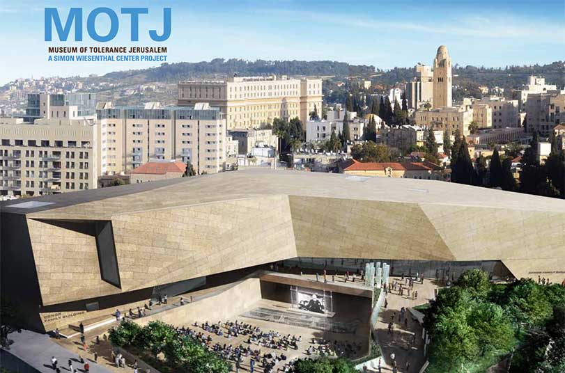 متحف التسامح كما سيبدو عند اكتمال بنائه خلال العام الحالي.