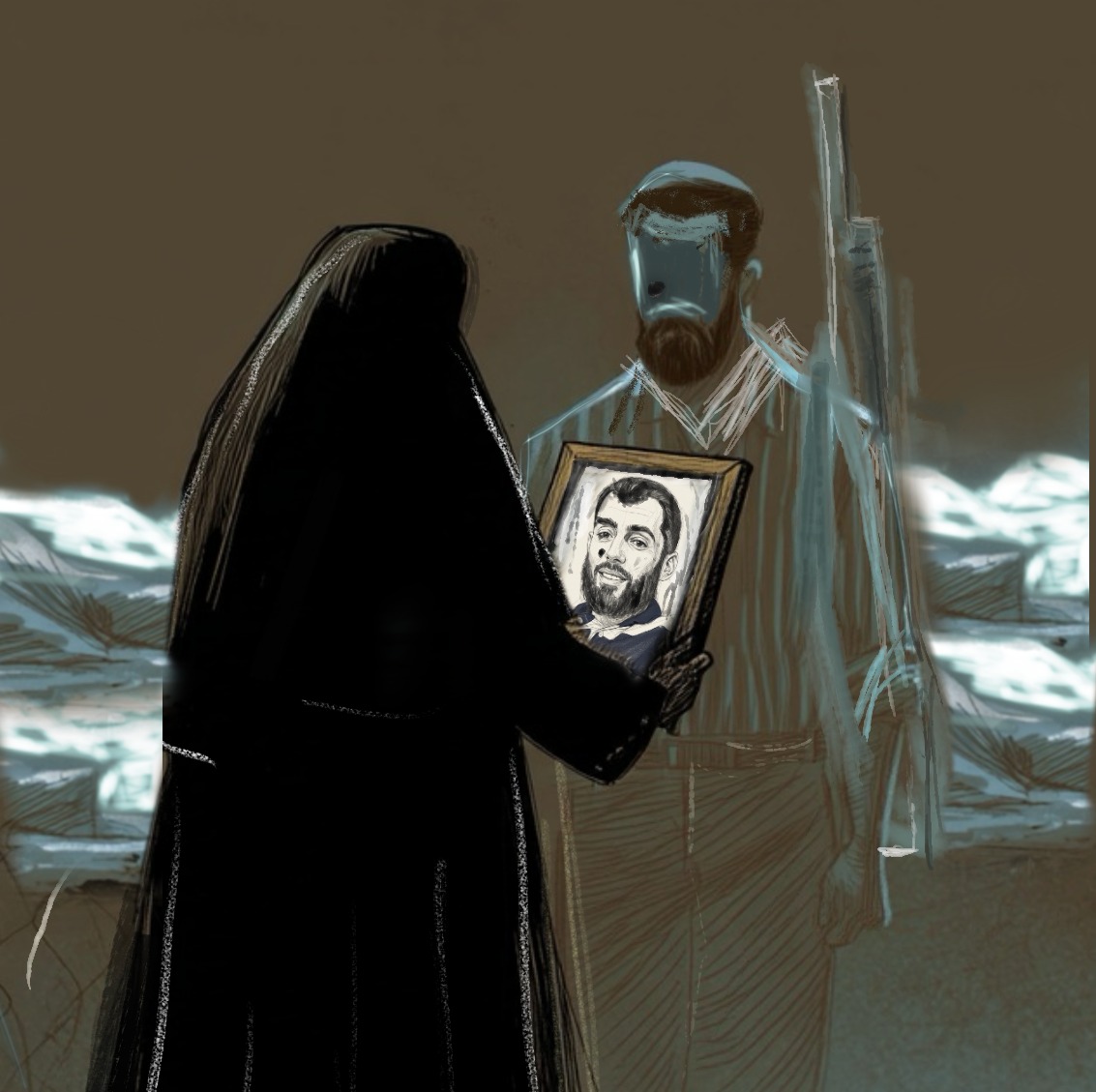 لوحة لـ جميلة عابد. 