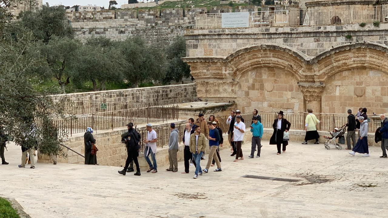 مستوطنون يقتحمون المسجد الأقصى في أول أيام رمضان ، في 23 آذار/مارس ٢٠٢٣. (المصدر: الأوقاف الإسلامية بالقدس/ وكالة الأناضول)